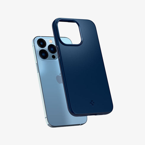 ACS03674 - iPhone 13 Pro Max Case Thin Fit in black showing the back